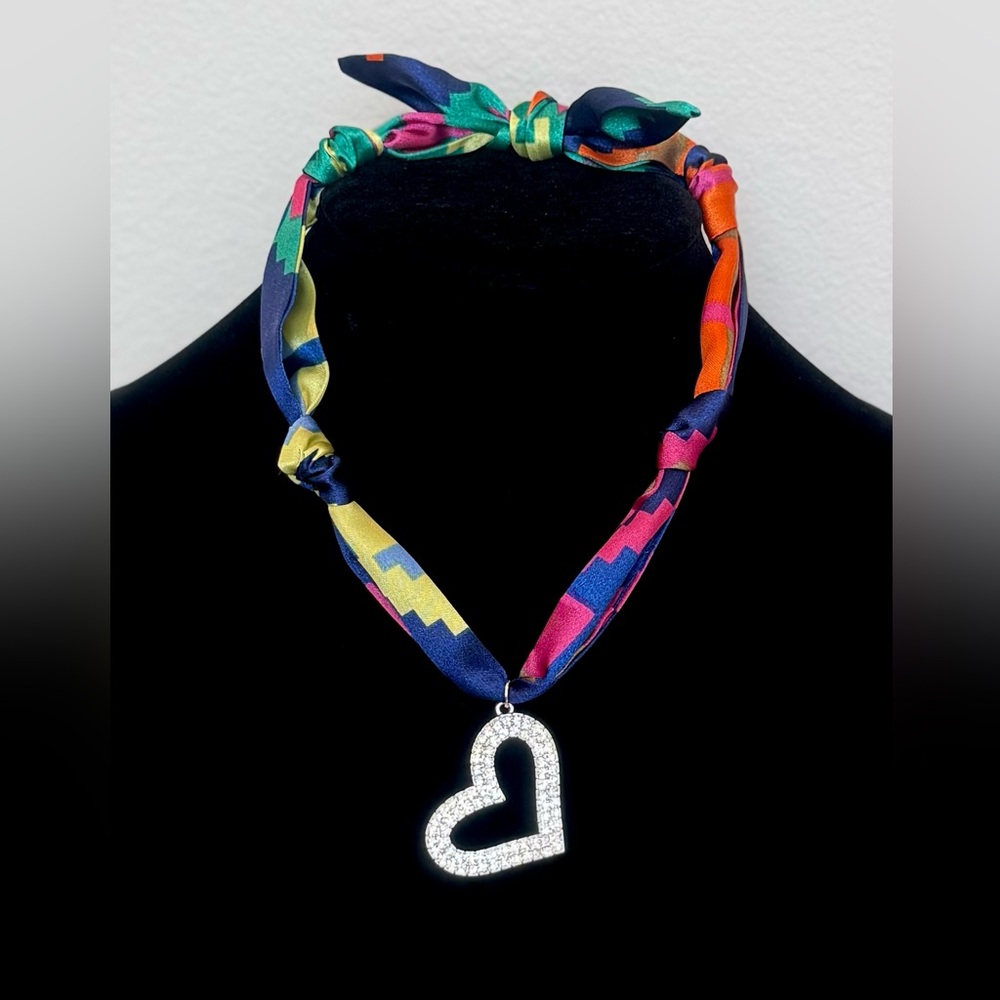 Heart Pendant scarf Necklace